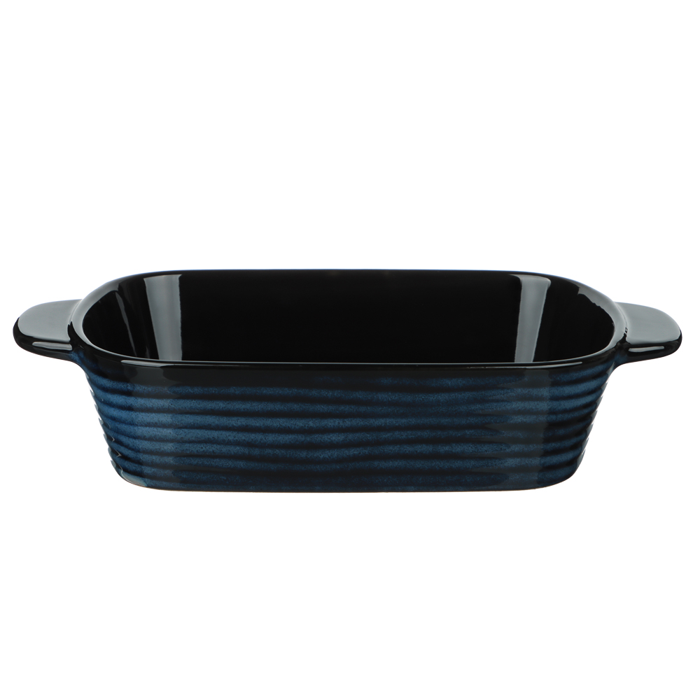 Форма для запекания и сервировки прямоугольная 28,7х17,3х6,1см тм MILLIMI синий, керамика - #4