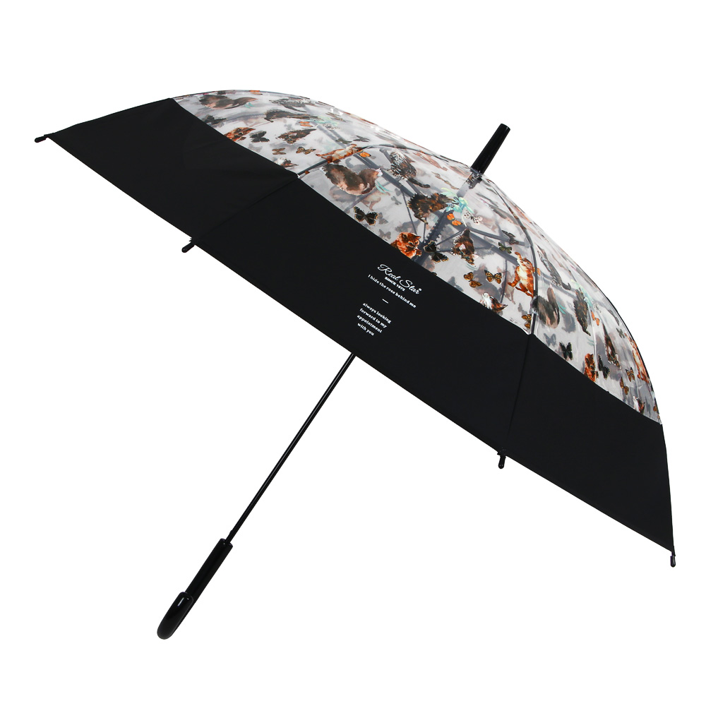 Зонт-трость, металл, пластик, ПВХ, d100см, 8 спиц, 4 цвета - #2