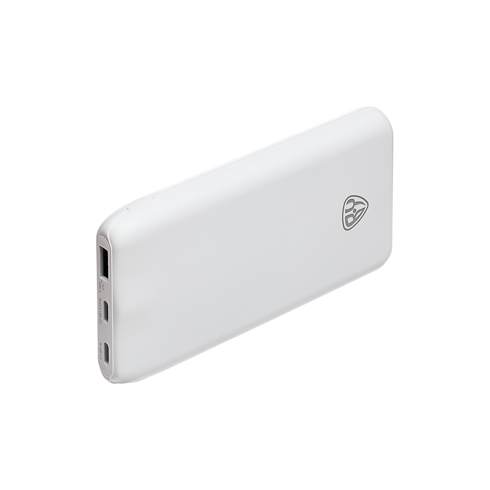 BY Аккумулятор мобильный, 10000 мАч, 1xUSB-A, 2xUSB-C, 20W, 3A, пластик, белый - #8