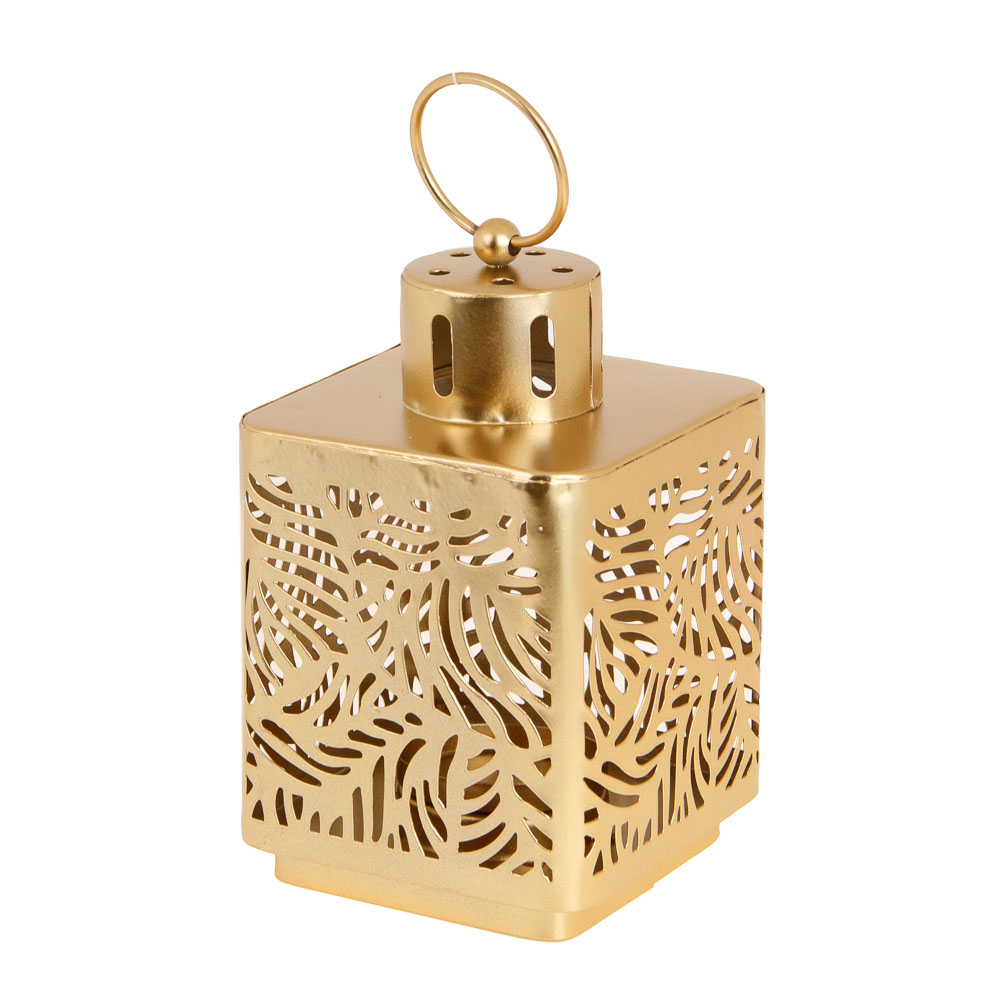 Подсвечник металл, 10х10х16 см, цвет золотой - #3