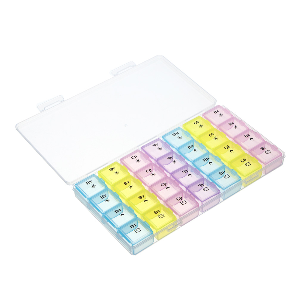 Бокс для таблеток тм VETTA, 28 ячеек, пластик, 19,5х11см - #2