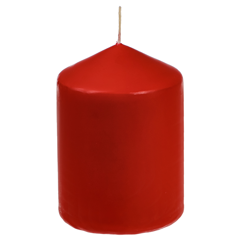 Свеча пеньковая Ladecor, красная, 7х10 см - #1