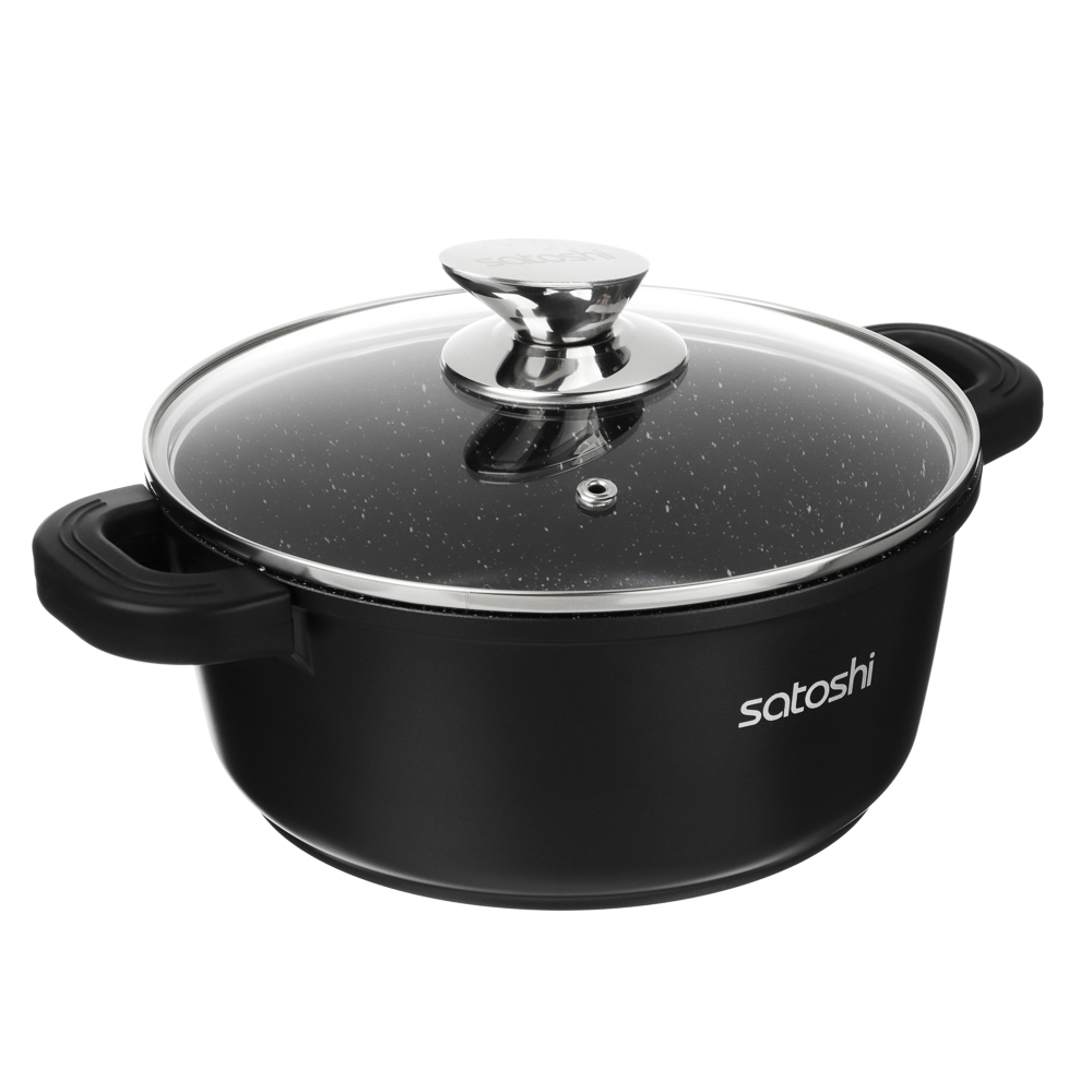SATOSHI Лион Набор посуды 6пр, кастрюли с крышками 20/24/26см, 2,4/4,5/5,3л. индукция - #2