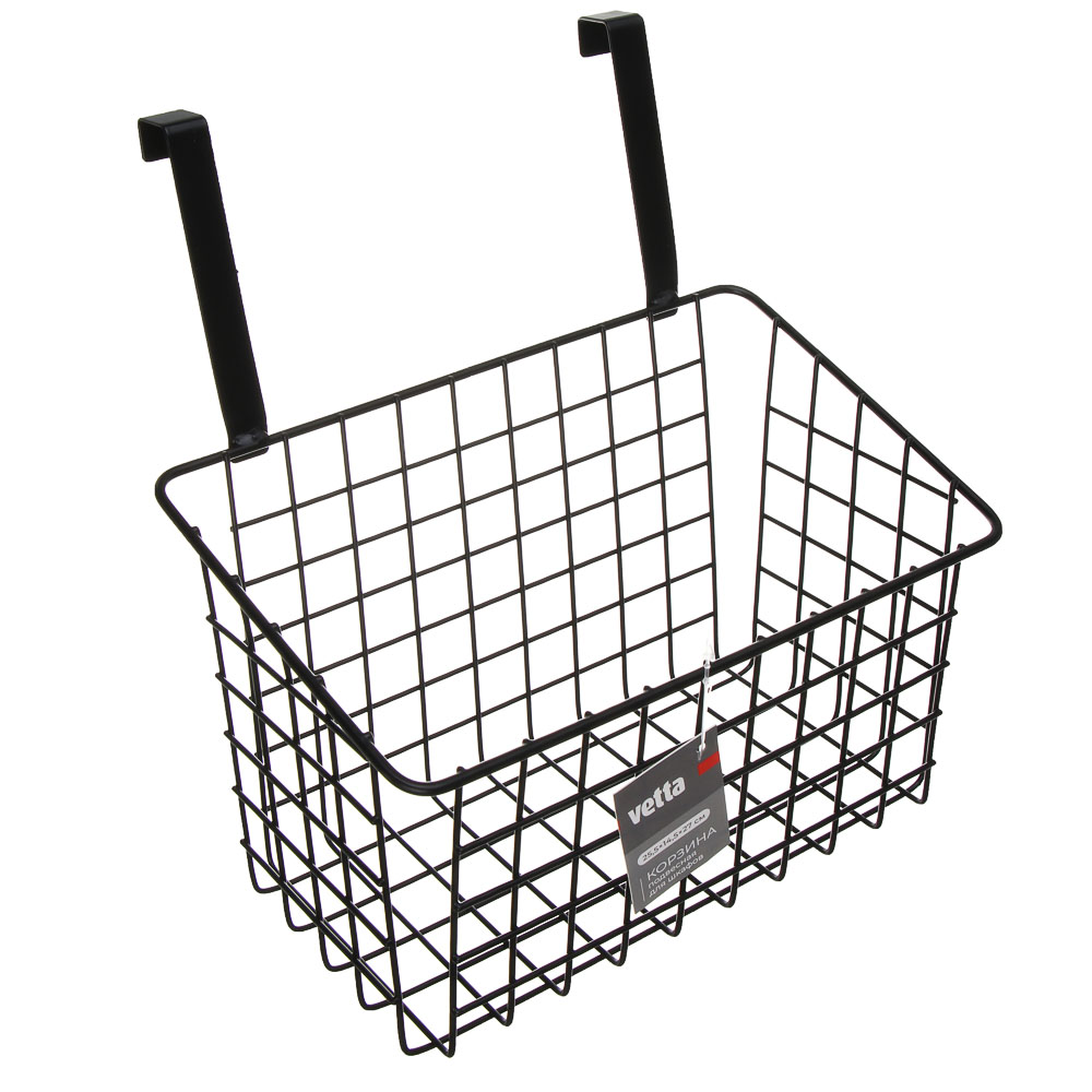 VETTA Корзина подвесная для кухонных шкафов, 25,5х14,5х27см, металл, черный цвет - #3