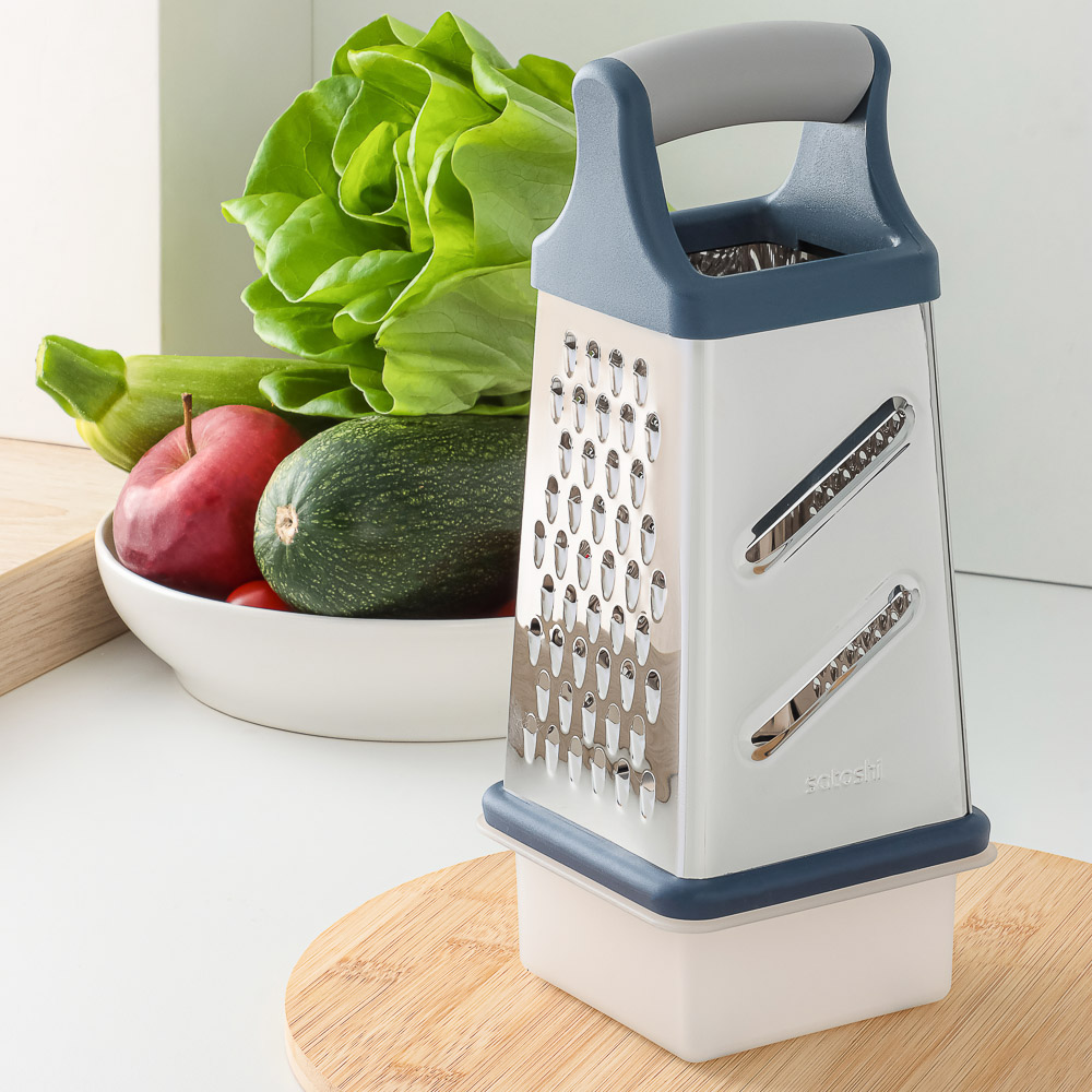 SATOSHI Ривьера Терка 4-х сторонняя с контейнером 20см, нерж. Сталь - #13