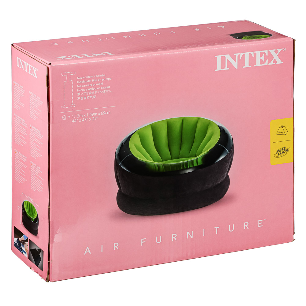 INTEX Кресло надувное EMPIRE, 112x109x69см, цвет зеленый, 68581 - #6