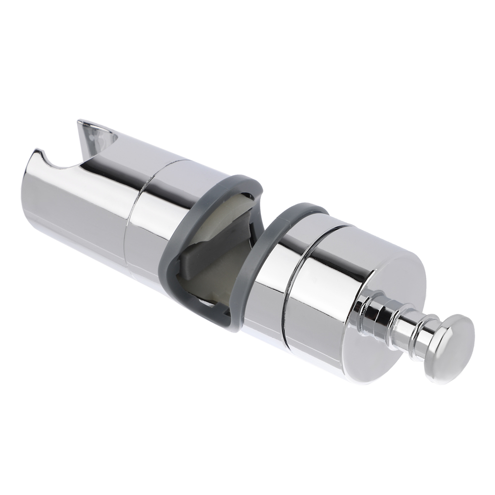 Держатель для лейки душа, на штангу и стойку, универсальный, с крючком, пластик, хром - #3