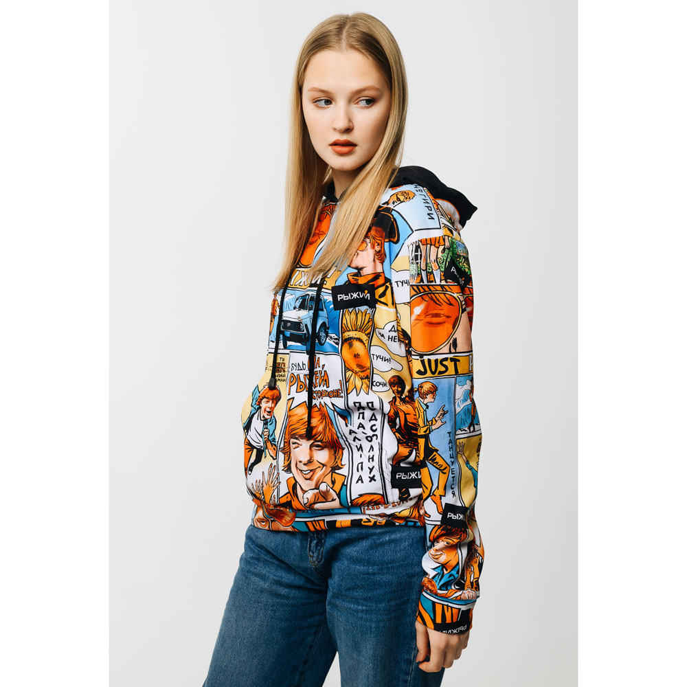Джемпер для взрослых "Комиксы Рыжий", размер 3XL, футер (100% полиэстер) - #6