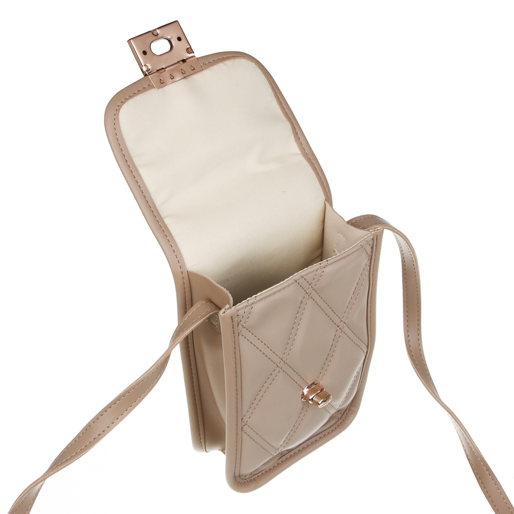 ЮL Кватра Сумка кроссбоди стеганная на длинном ремне, ПУ, 19х13х4см, 2 цвета, КЖС24-21 - #5