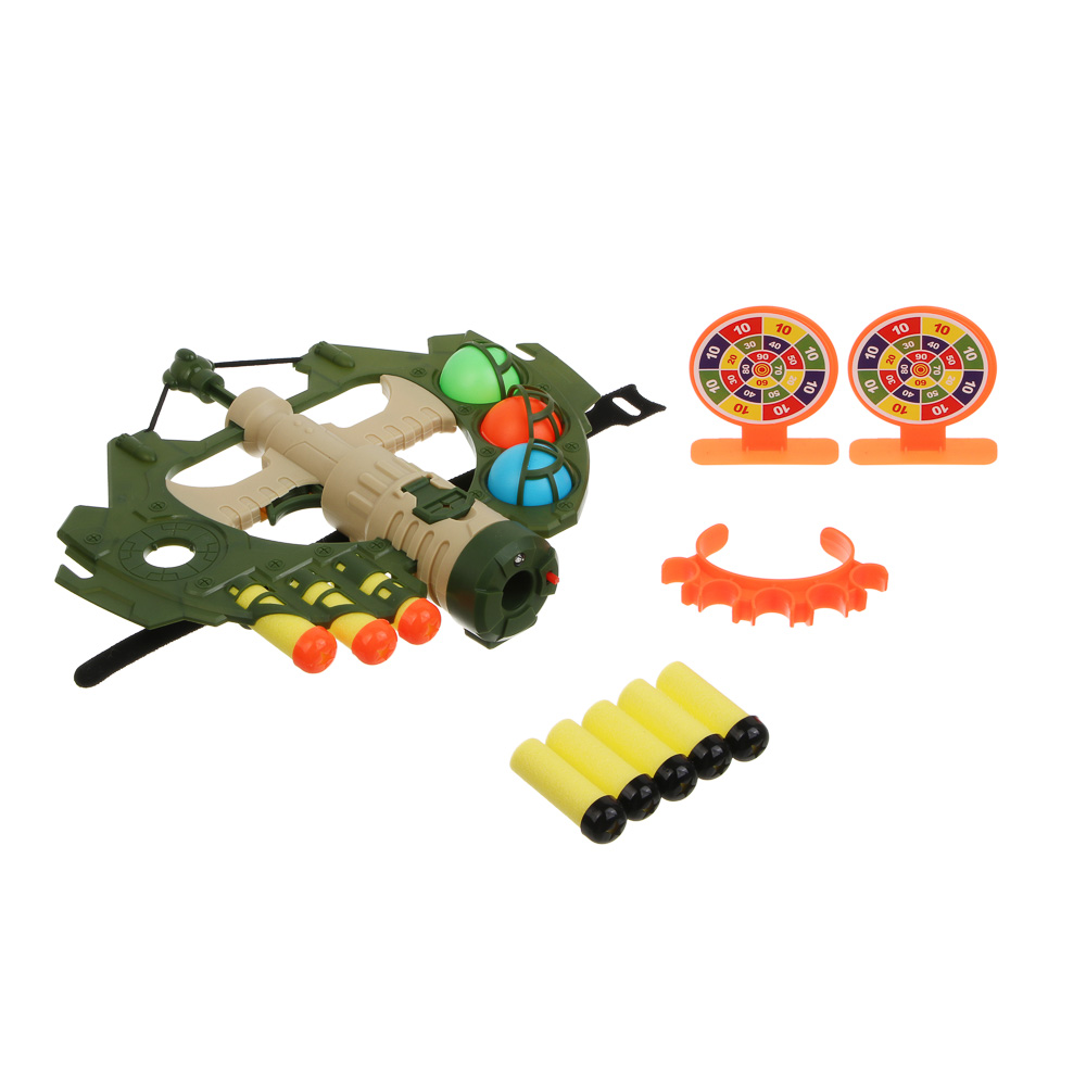 ИГРОЛЕНД Набор игровой "Арбалет с пулями и шариками", свет, 3хAG3, АBS, РР, EVA, 2 диз., 21х3х28см - #5