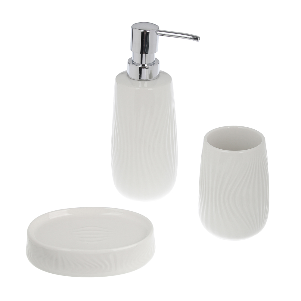 Мыльница тм VETTA Тиволи, керамогранит, белый, 12,5x8,5x3см - #4