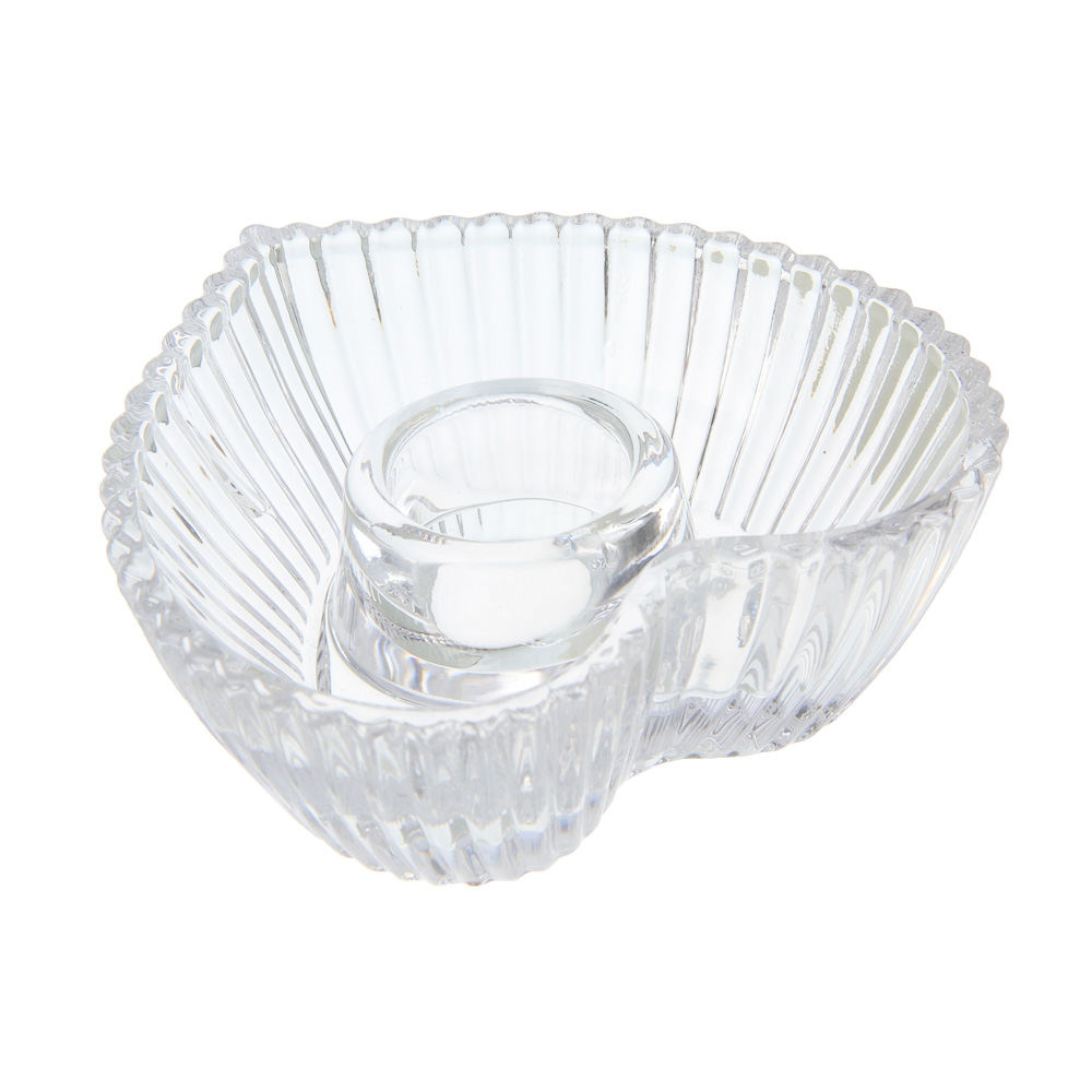 Подсвечник тм LADECOR стеклянный, 8,5x8,5x3,5 см, 2 формы - #4