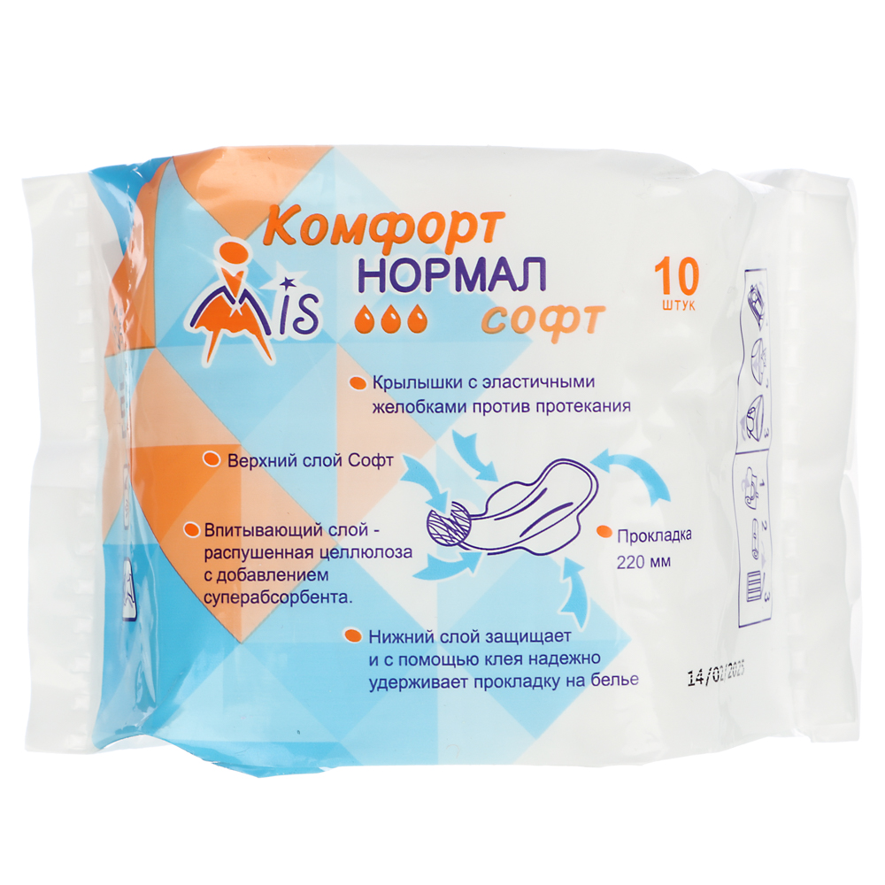 Прокладки гигиенические Mis нормал софт, 3 капли, п/э, 10 шт - #4
