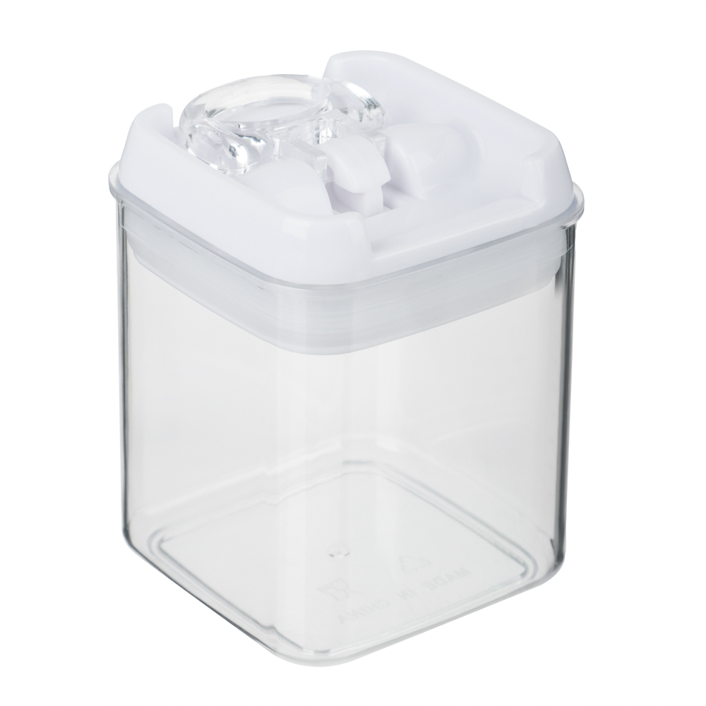 Банка для сыпучих продуктов, тм VETTA, Миндаль, 300мл квадратная, пластик - #1