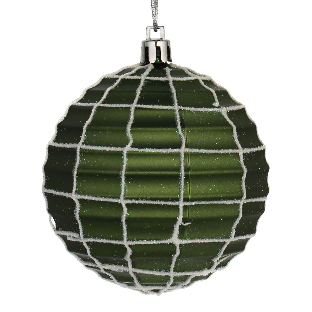 СНОУ БУМ Набор шаров 8 см, 4 шт, белый, зеленый 26-160 - #2