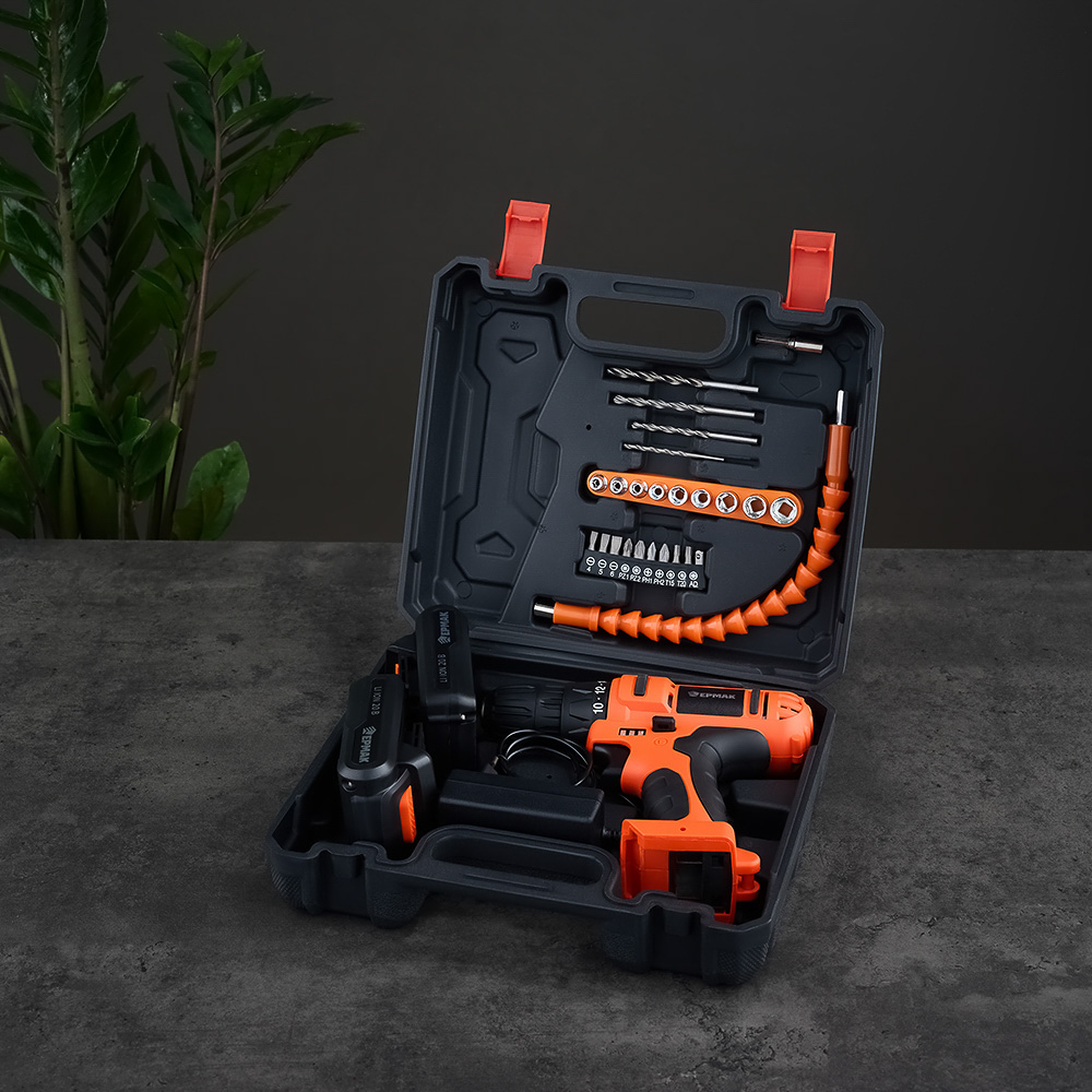 ЕРМАК Набор электроинструмента 29 предметов, шуруповерт 20В (2А*ч, 2шт, 35Н*м) (ONE) - #25