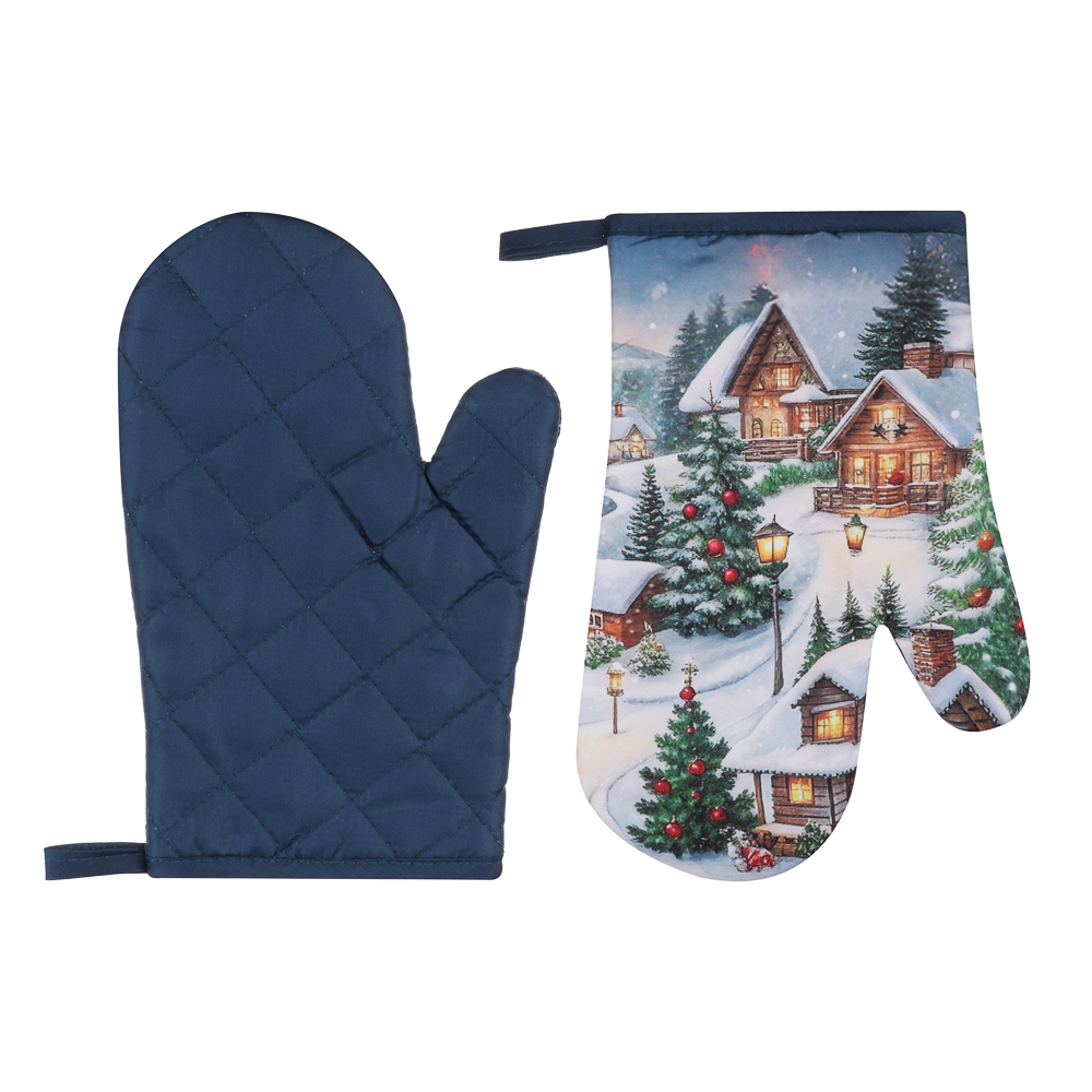 PROVANCE Нордик Прихватка-варежка, 17х27см, 100% полиэстер, домики - #2