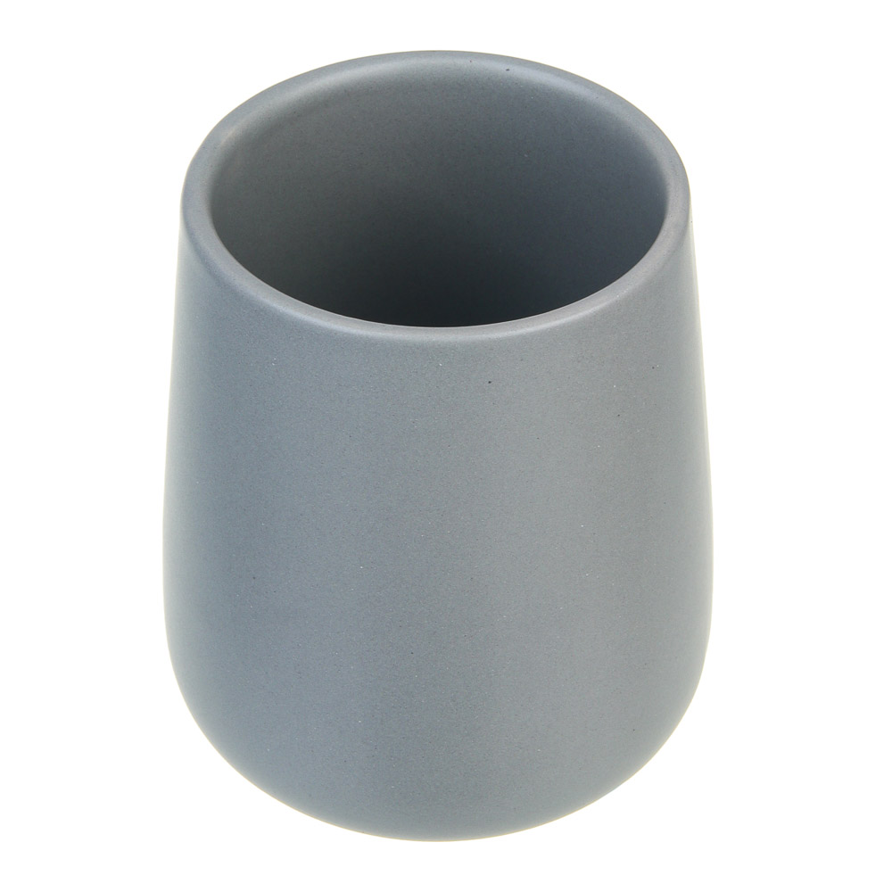 VETTA Стакан для ванной комнаты, 400 мл, 10,4x9x9 см, керамика, "Космос", серый - #3