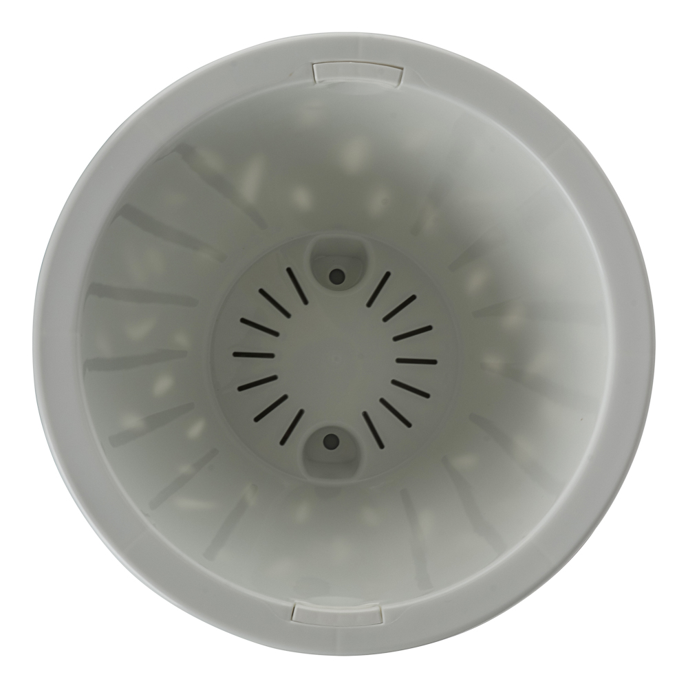 Кашпо для цветов со вставкой "Вдохновение" 4,5л, d21,5см; h17,9см, цвет серый жемчуг - #4