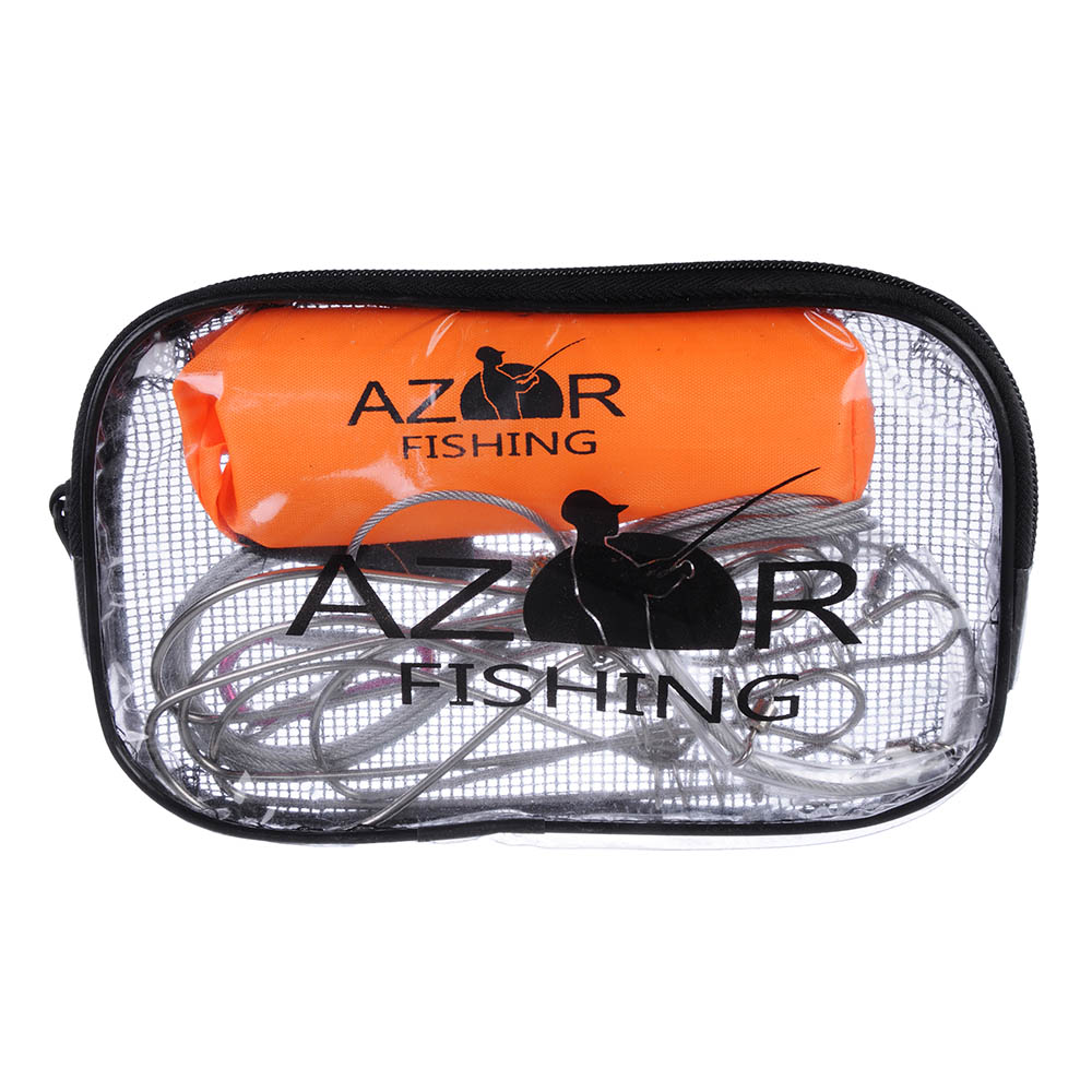 Кукан AZOR FISHING: 5 карабинов, поплавок, трос, сумка - #3