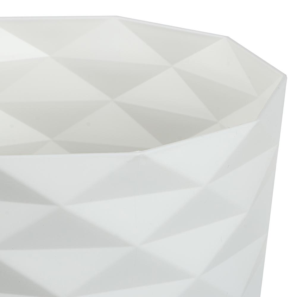 Кашпо для цветов "Диамант" 1,5л, d14см, h13см, цвет белый - #3