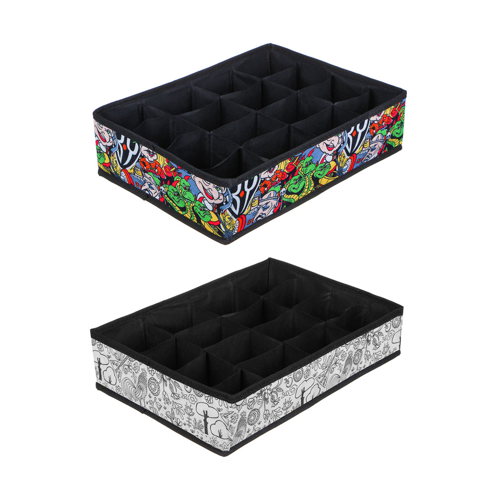 BY В ГОСТЯХ У СКАЗКИ Органайзер для мелочей, 16 секций, 35х27хh9см, 2 дизайна - #1