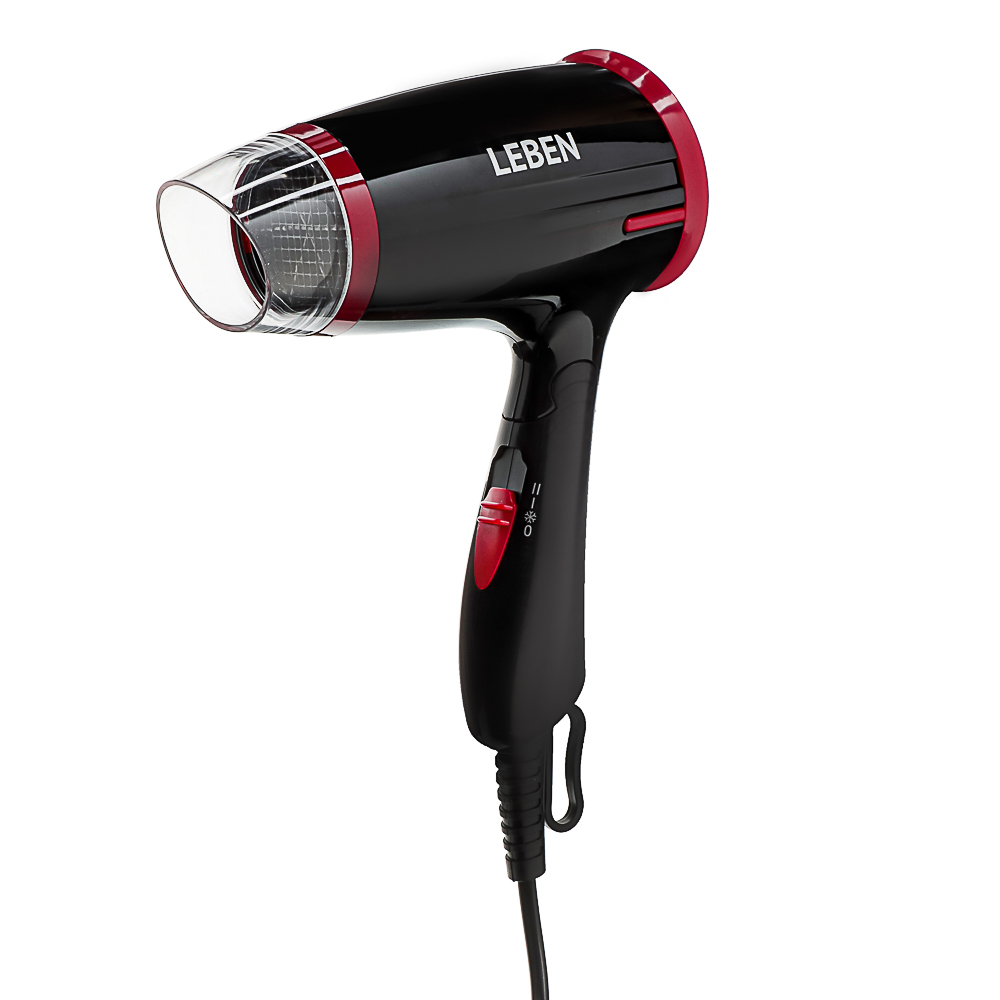 LEBEN Фен для волос складной, 1500Вт, 2 скорости, HT-1505 - #3