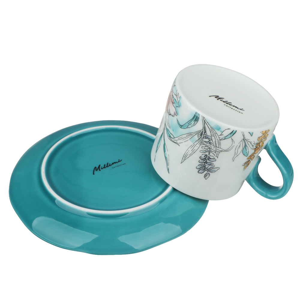 Набор чайный 2 пр., 180мл, MILLIMI, Аквамарин, фарфор - #5