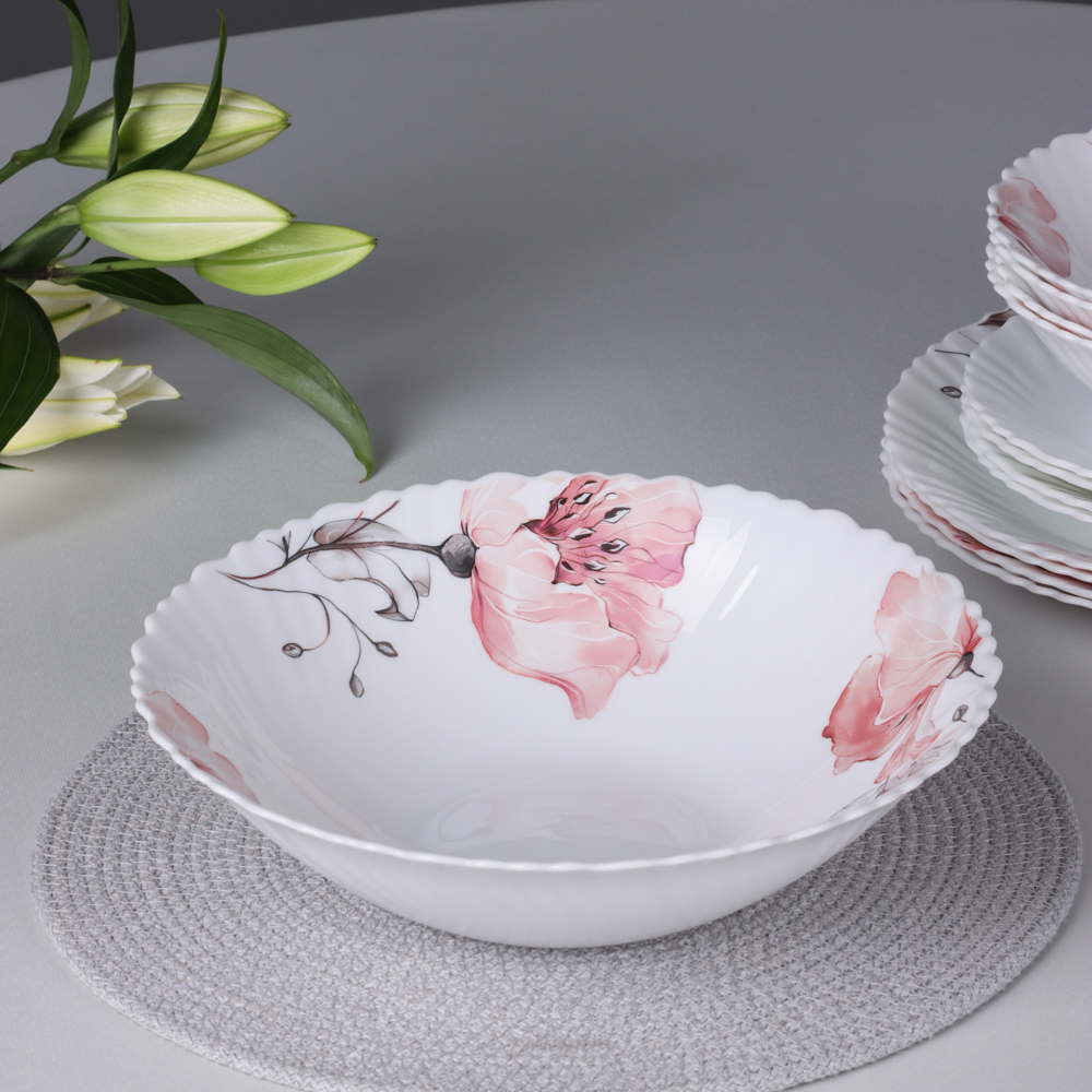 MILLIMI Роселла Набор столовой посуды 13 пр., опаловое стекло - #14