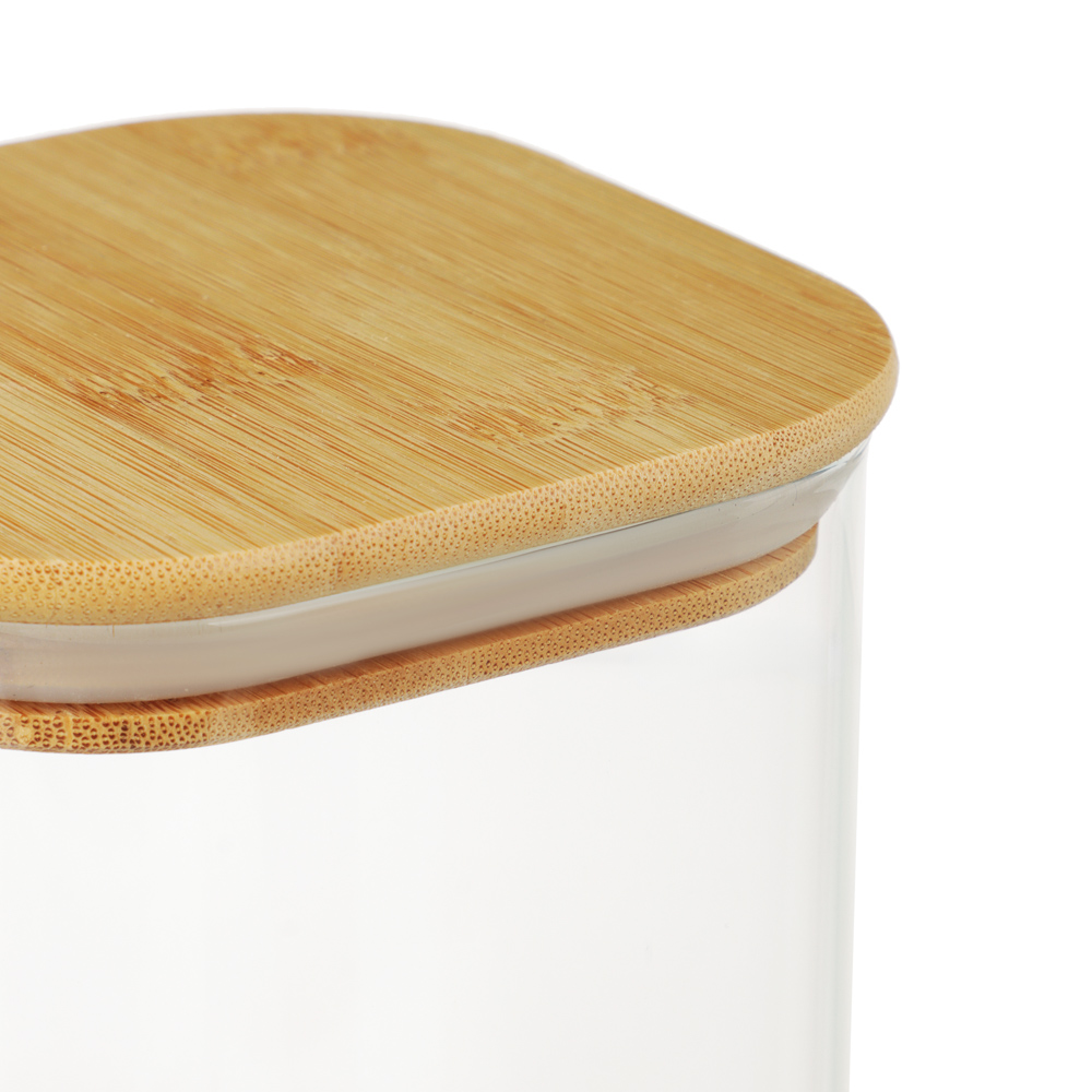 VETTA ЭКО Вуд Банка для хранения 1000мл, 14,5х10х10см, стекло, бамбук - #4