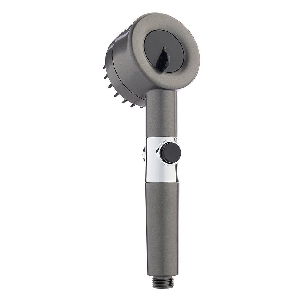 Лейка для душа с массажным эффектом, 3 режима, с фильтром очистки воды, графит - #4