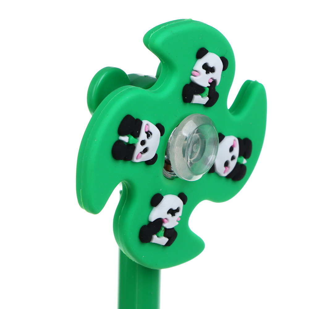 Ручка шариковая синяя, "Панда" антистресс со спиннером, шоу-бокс - #5