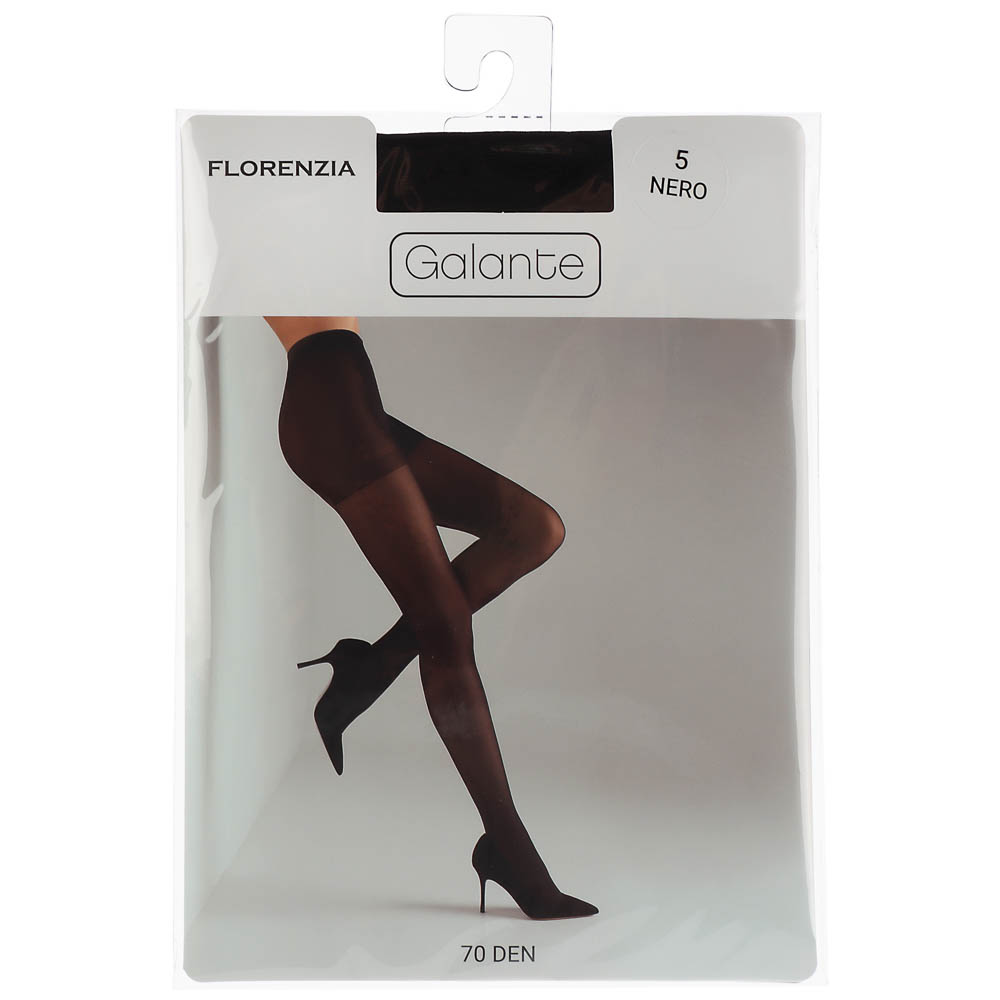GALANTE Florenzia Колготки 70 DEN с шортиками, 84% полиамид, 16%эластан, размер 5, цвет черный - #5