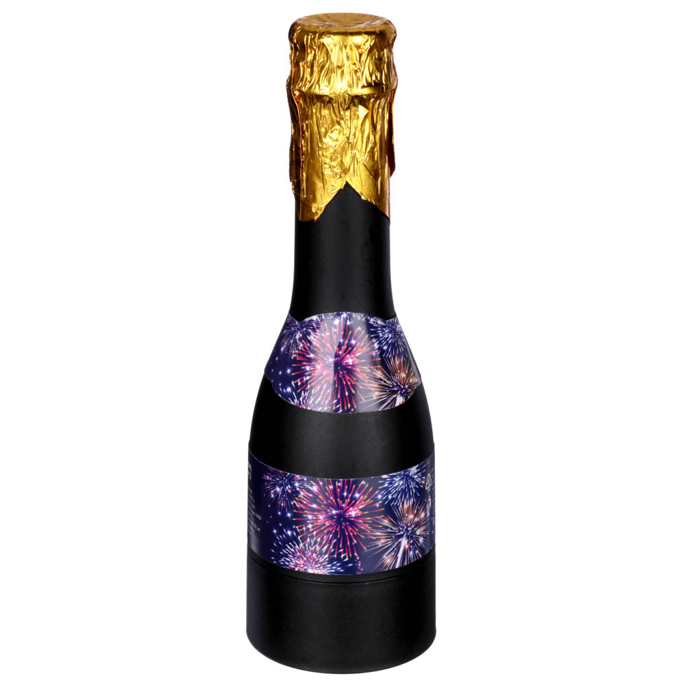 Хлопушка новогодняя пружинная Сноубум "Шампанское", наполнитель - фольга, 16 см - #1