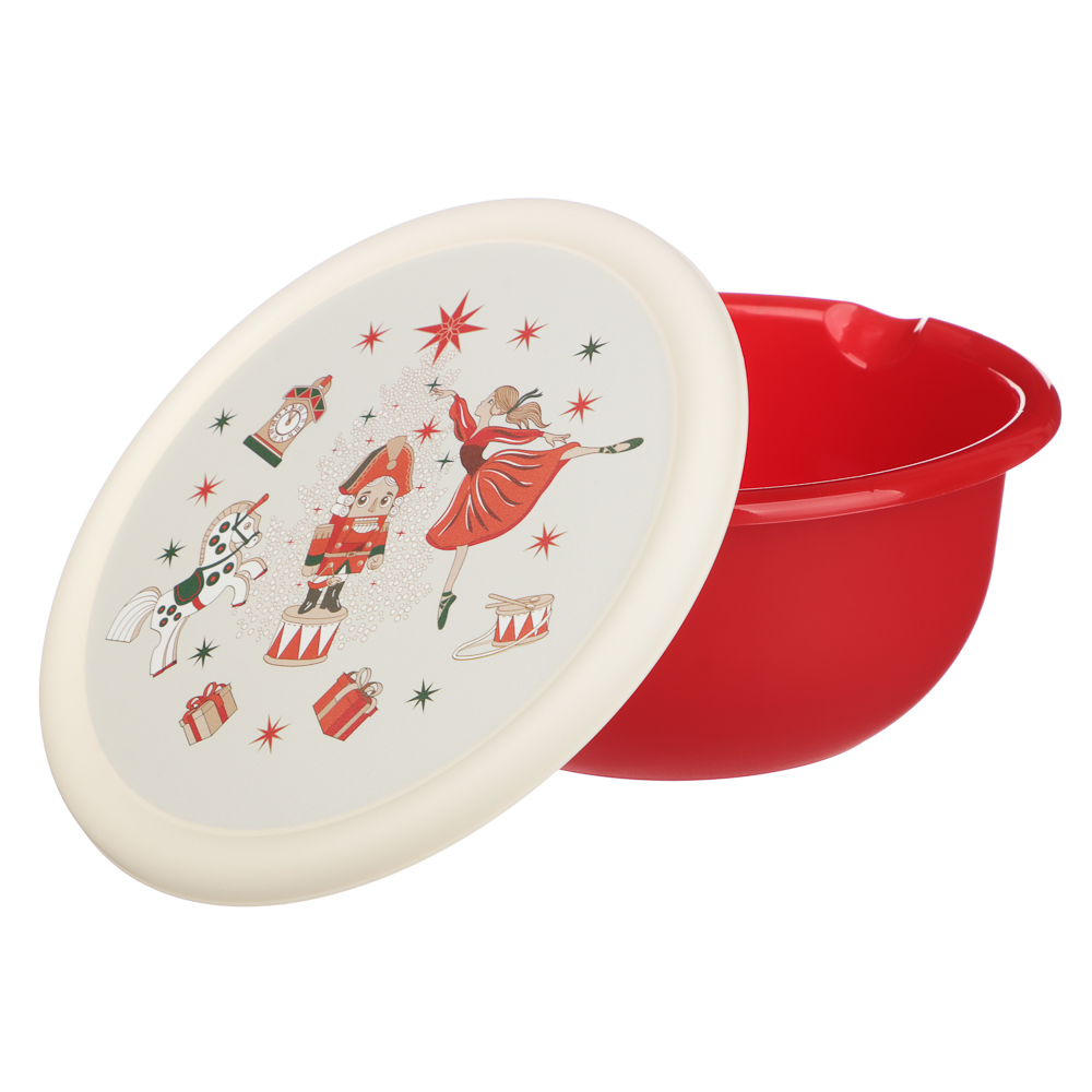 Щелкунчик Миска с крышкой 1,2л, пластик - #4