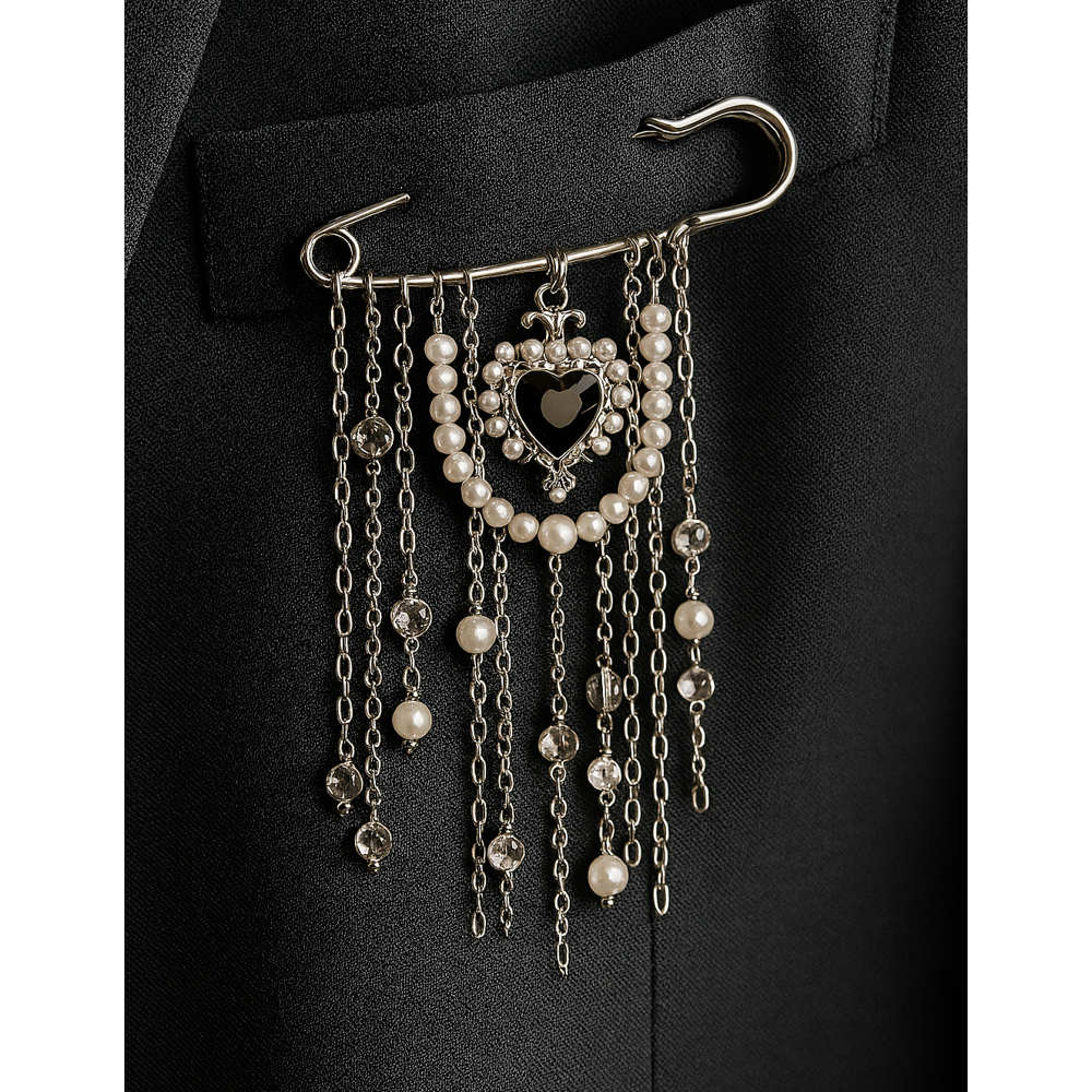 Набор английских булавок 6шт, металл, 70мм - #5