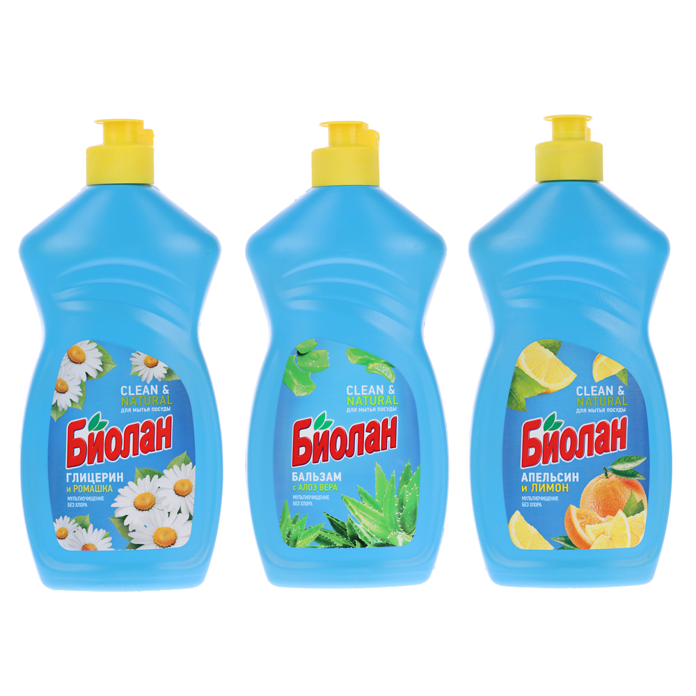 Средство для мытья посуды БИОЛАН, 3 вида, п/б, 450г - #1