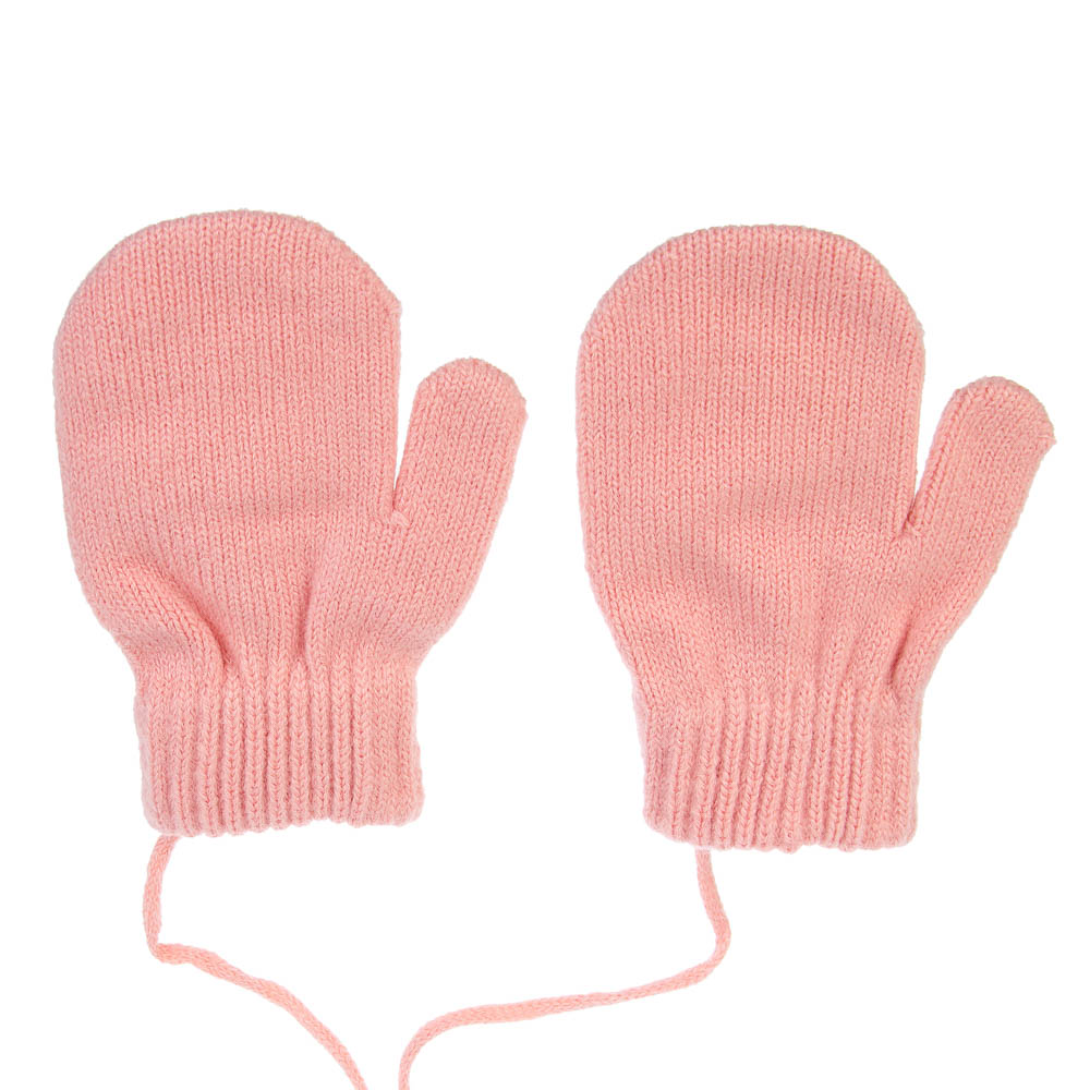 GALANTE Варежки детские на веревке, р.14, 55% акрил, 45% полиэстер, цвет в ас-те, ОЗ25-35 - #3