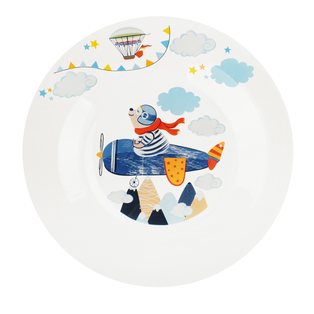 Набор для завтрака "Авиаторы", 3 предмета: кружка 200мл, салатник 12,7см (0,46л), тарелка 19,6см - #8