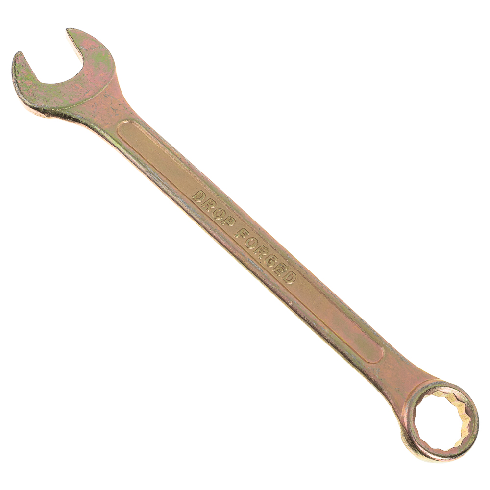 ЕРМАК Ключ рожково-накидной, 17мм, желтый цинк - #2
