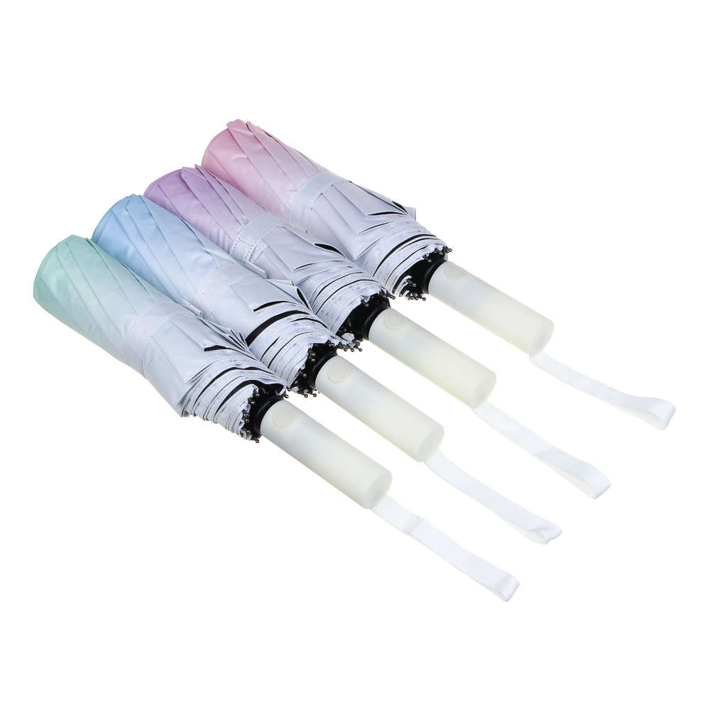 Зонт автомат, усиленный, стекловолокно, металл, пластик, ПЭ, винил, d103см, 10 спиц, 4 цвета, #2 - #6