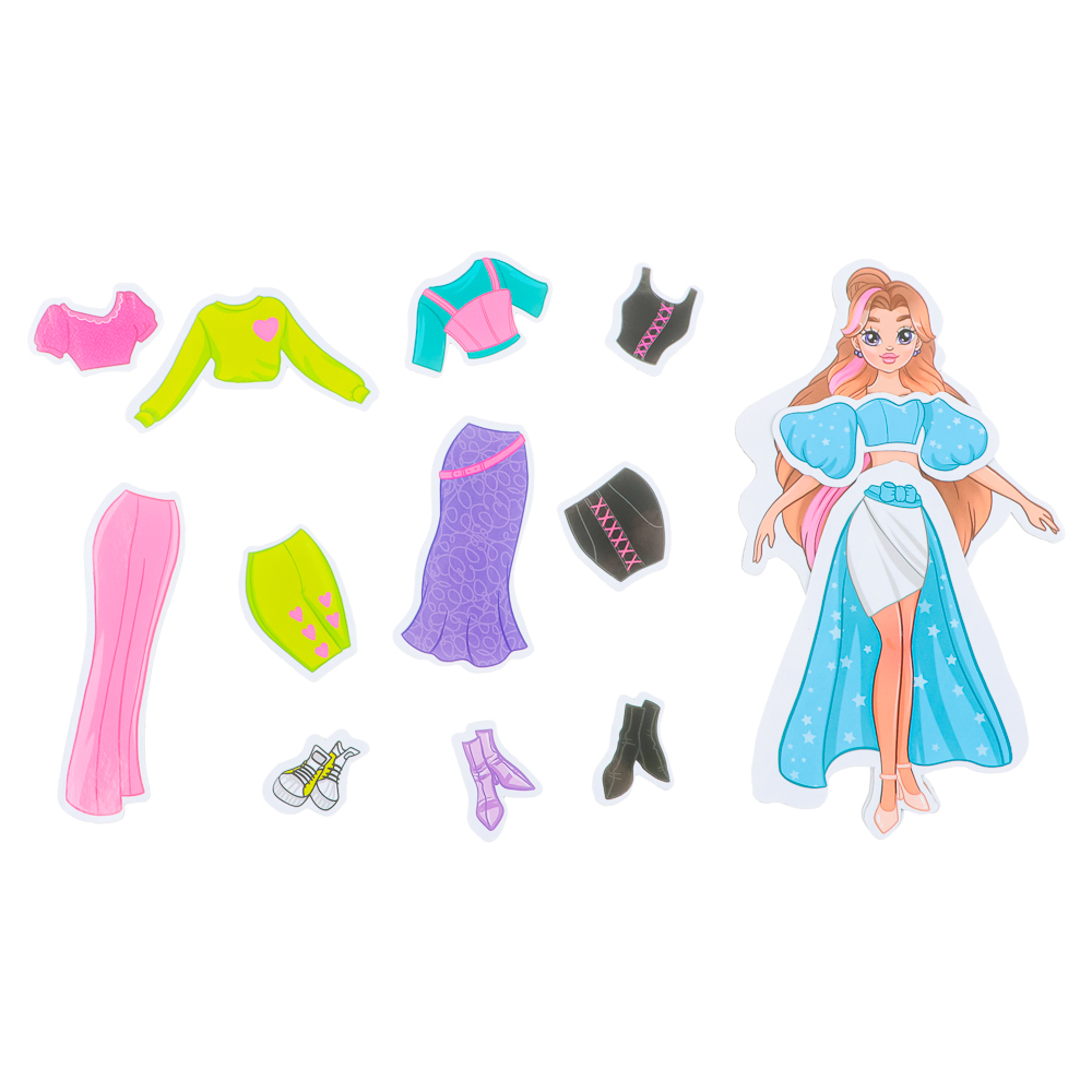 Кукла магнитная с нарядами "Стильный образ" ХоббиХит  - #43