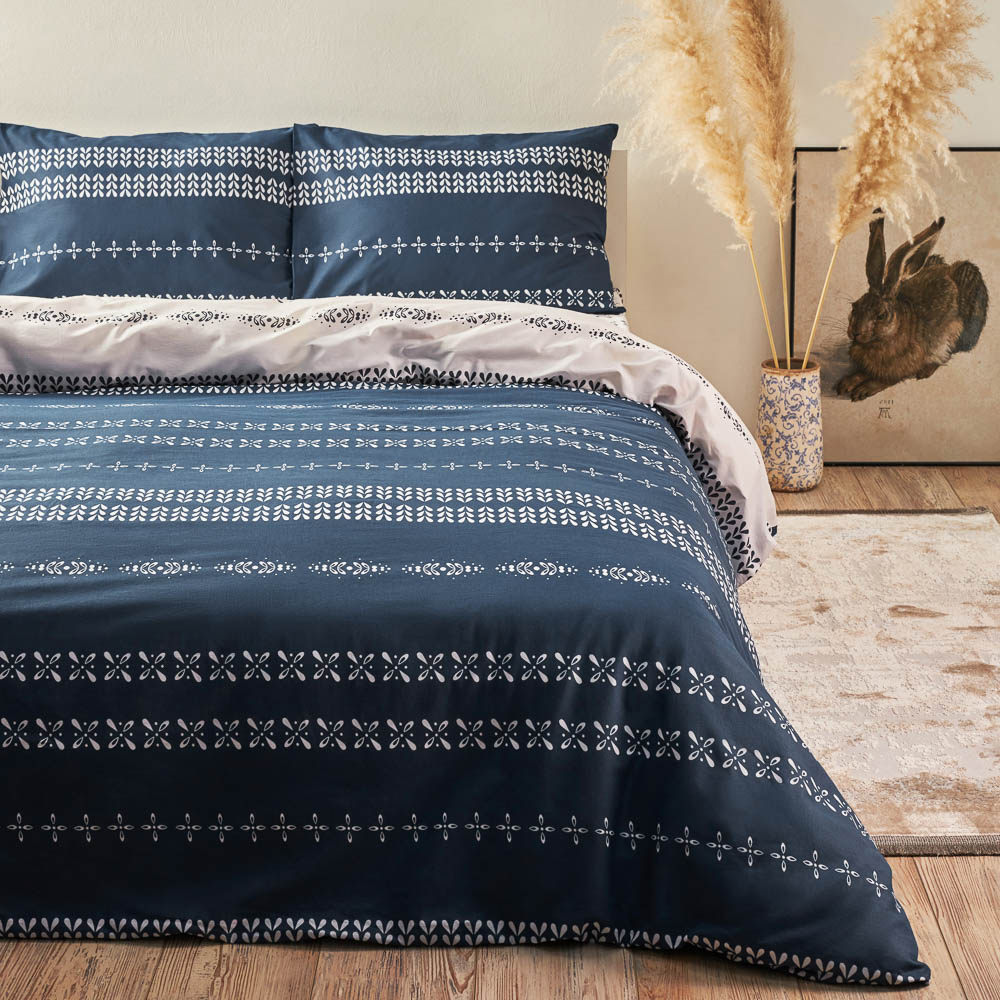 PROVANCE Нэви Комплект постельного белья евро (4 предмета), поплин, 100% хлопок, синий - #2