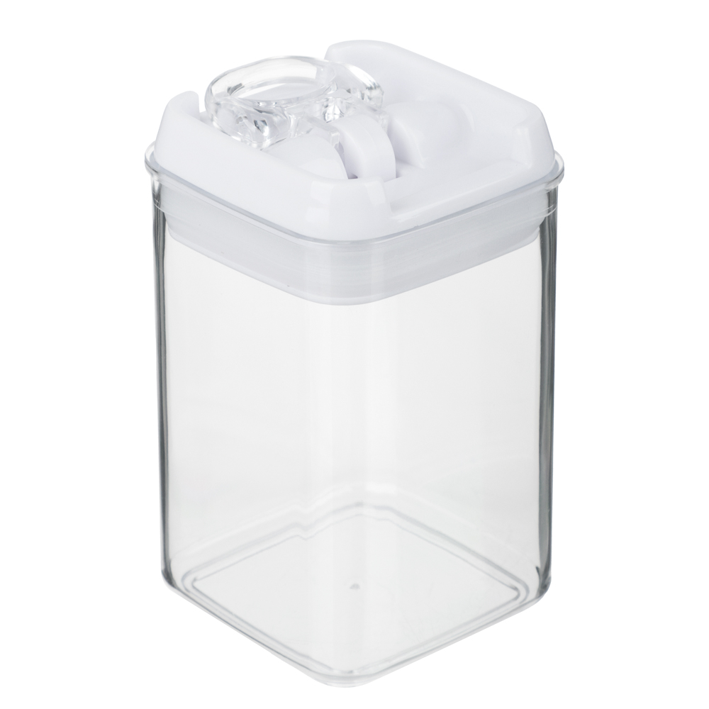 Банка для сыпучих продуктов, тм VETTA, Миндаль, 450мл квадратная, пластик - #1