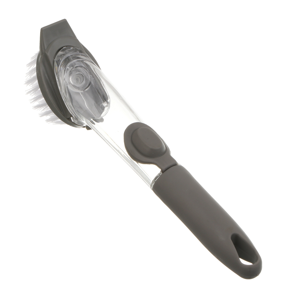 Щетка для посуды с дозатором тм Vetta, 23,5х7х4,5 см, полипропилен, серая - #7