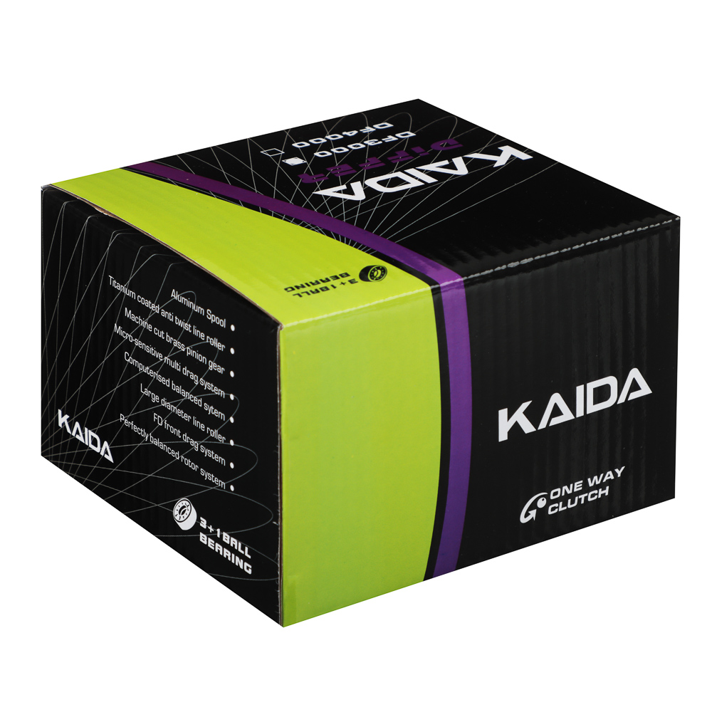 KAIDA Катушка Differ Red, 3000, 3+1, передний фрикцион, металл шпуля, доп. шпуля в компл. - #7
