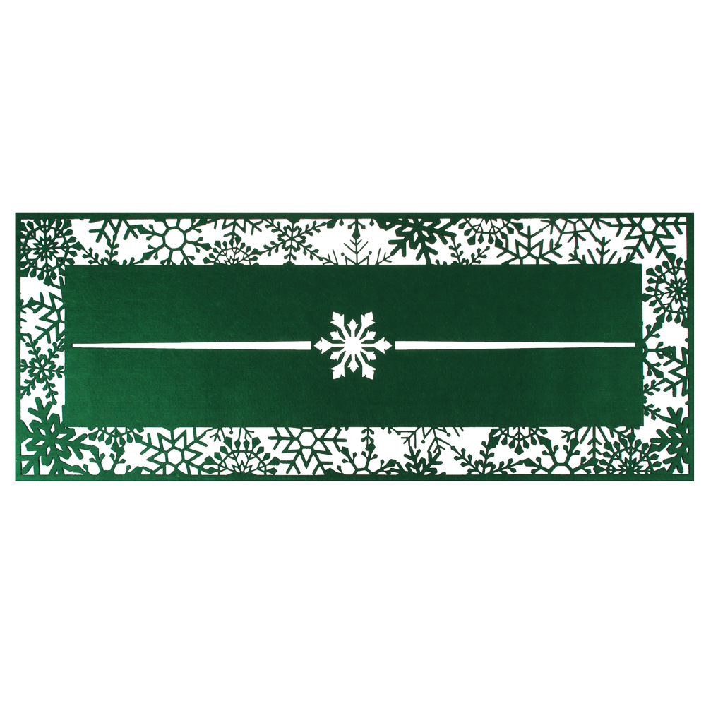 Дорожка фетровая для сервировки стола Provance "Асти", зеленая - #1