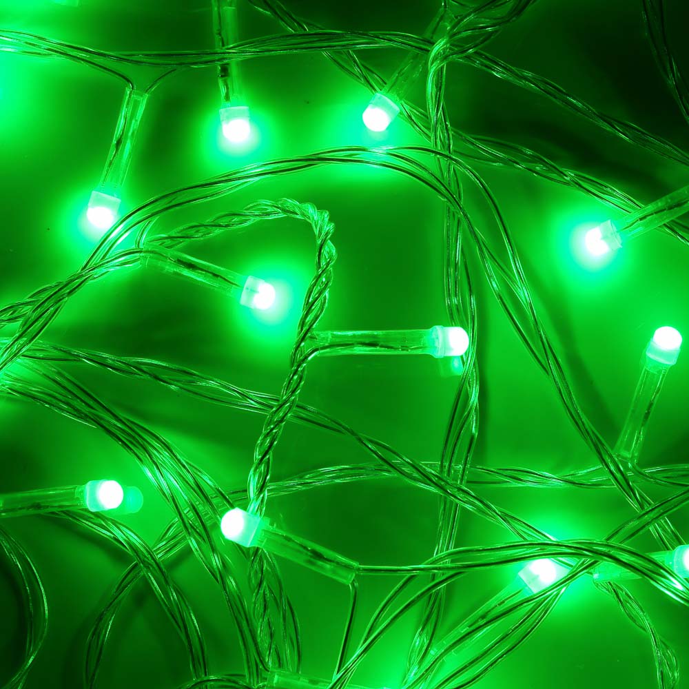 СНОУ БУМ Гирлянда эл. вьюн 20м, 120LED, зеленый, 8 реж, ПВХ прозрачный, 220В - #1