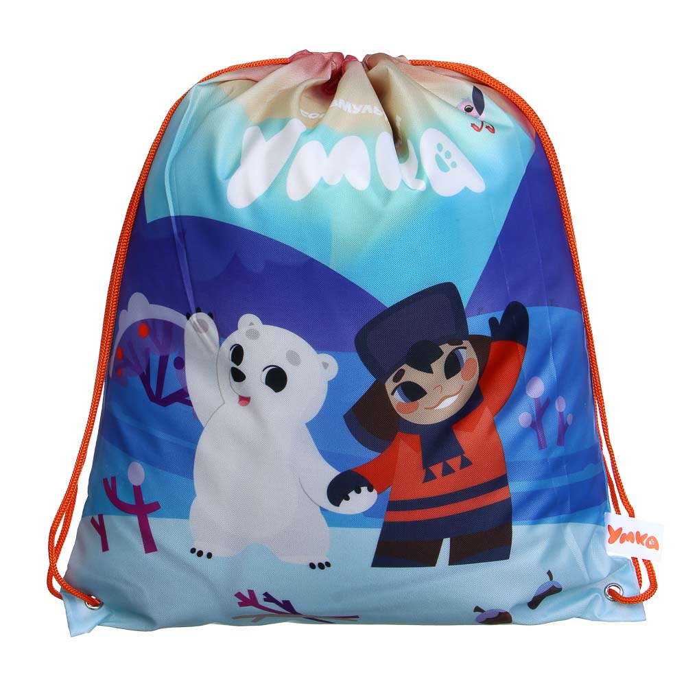 Умка Мешок для сменной обуви на завязках, увеличенный размер 40x47см, полиэстер - #1