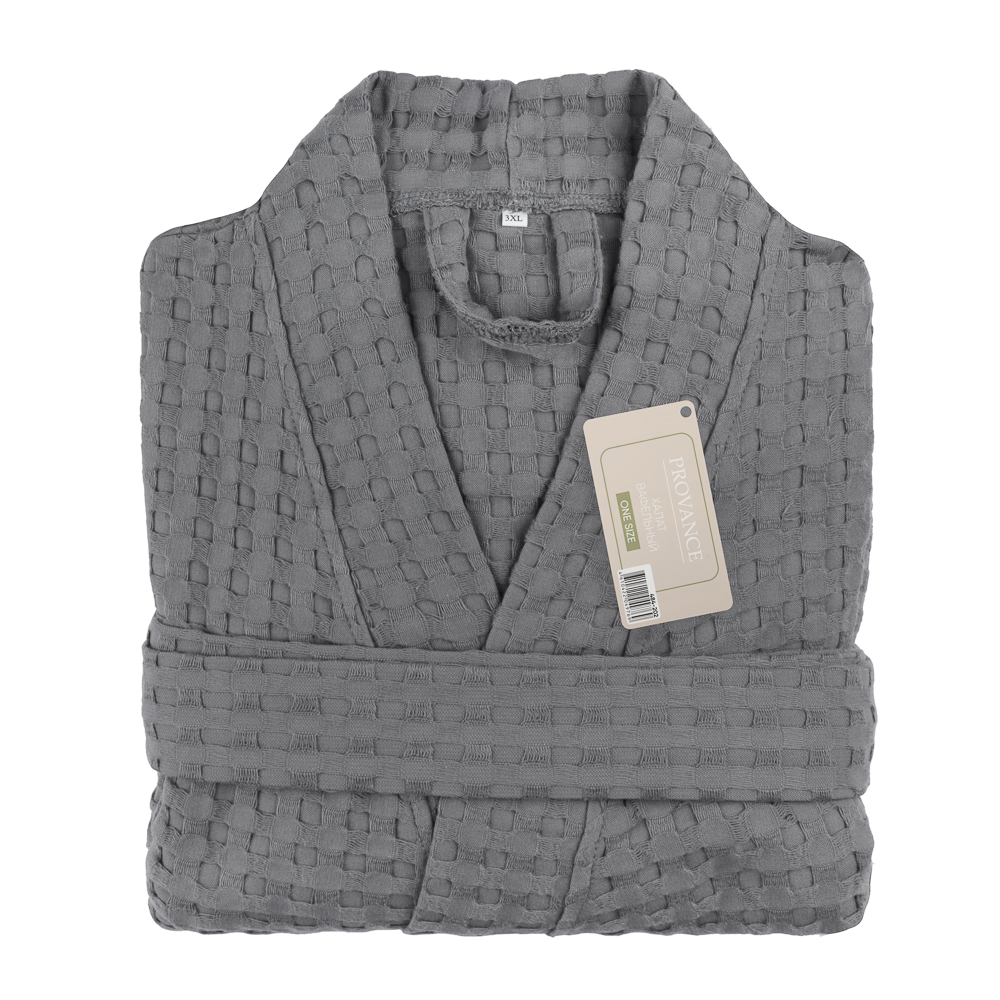 PROVANCE Монблан Халат вафельный, one size, 100% хлопок, 300гр/м2, серый - #8